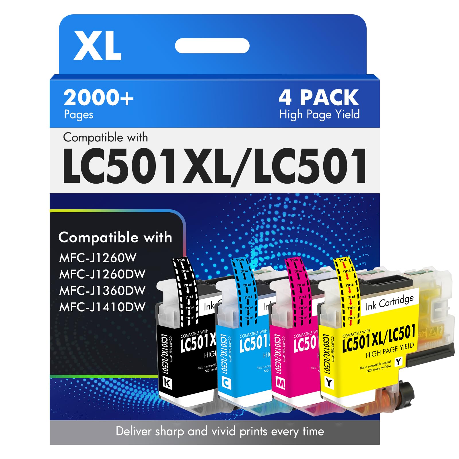 Amazon.com: LC501XL LC501 MFC-J1360DW Ink Cartridges for Brother